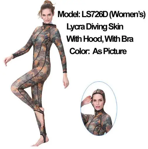 UPF50+ 0,5 мм Камуфляжный мусульманский костюм для подводного плавания, для дайвинга, для дайвинга, для кожи, рашгарды, цельный костюм с капюшоном, для мужчин и женщин - Цвет: Коричневый