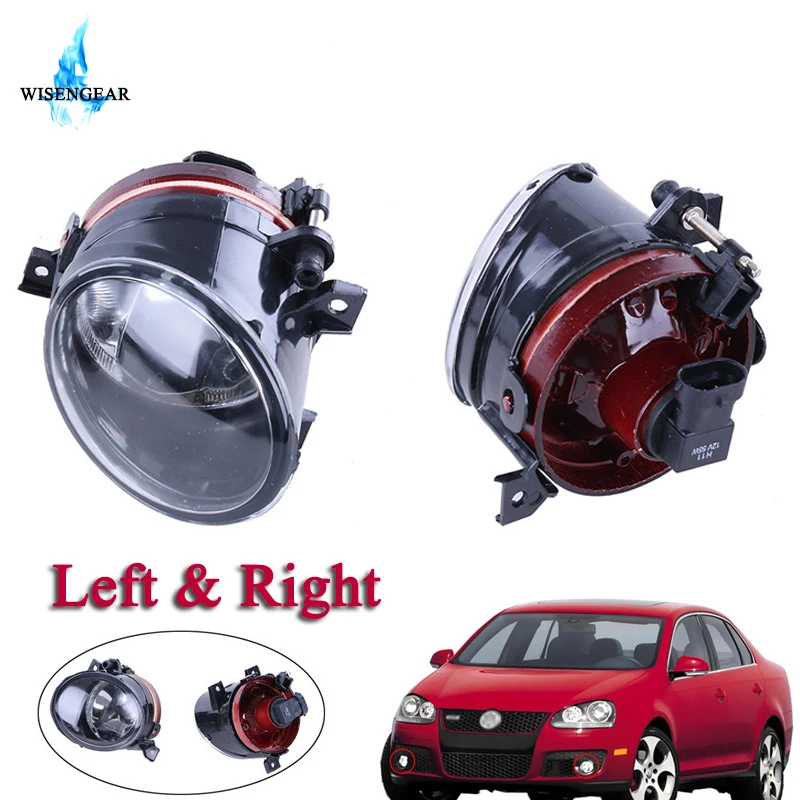3 5cm Left Right Foglamps Front Bumper Driving Fog Light Lens For Volkswagen VW Jetta 5