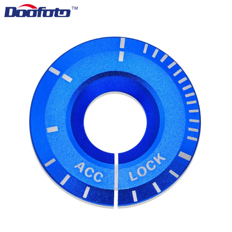 Start Ring Blue Doofoto автомобильный Стайлинг Красный Черный Авто Кнопка брелоки чехол для Volkswagen Tiguan Passat Golf сиденья для Skoda Octavia украшения - Цвет: Start Ring Blue
