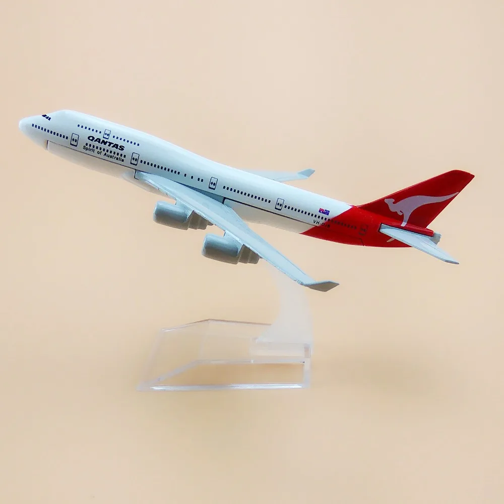 16 см металлическая австралийская авиамодель самолета Qantas B747 400 авиакомпании
