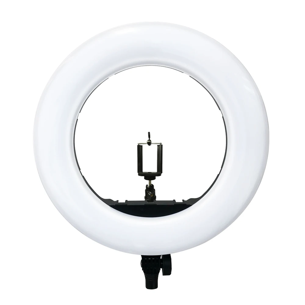 Yidoblo AX-480DII кольцевой светильник 18 дюймов двухцветная кольцевая лампа 2800 K-9900 K цифровой дисплей 48 Вт светодиодный кольцевой светильник для селфи лампа для макияжа - Цвет: Black