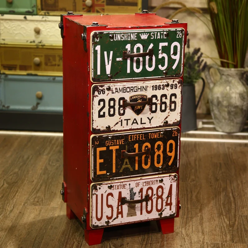  American retro to do the old porch bedroom four bucket cabinet drawer storage cabinets industrial w - 32545845246