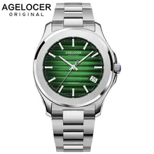 Switzerland Automatic Watch Men AGELOCER Mechanical Men Watches Full 316L Steel Sapphire Relogio Masculino Waterproof Green automatic mechanical watch men luxury brand mens watches sapphire blue clock full steel luminous waterproof relogio masculino