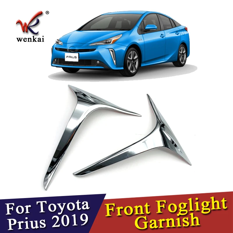 

High Quality ! Accessories For Toyota Prius 2019 2020 Car Chromium Styling ABS Chrome Front Fog Light Lamp Eyelid Cover Trim