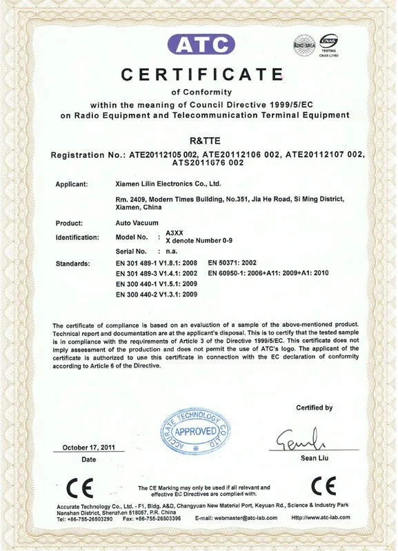 CE R&TTE Certification(577)