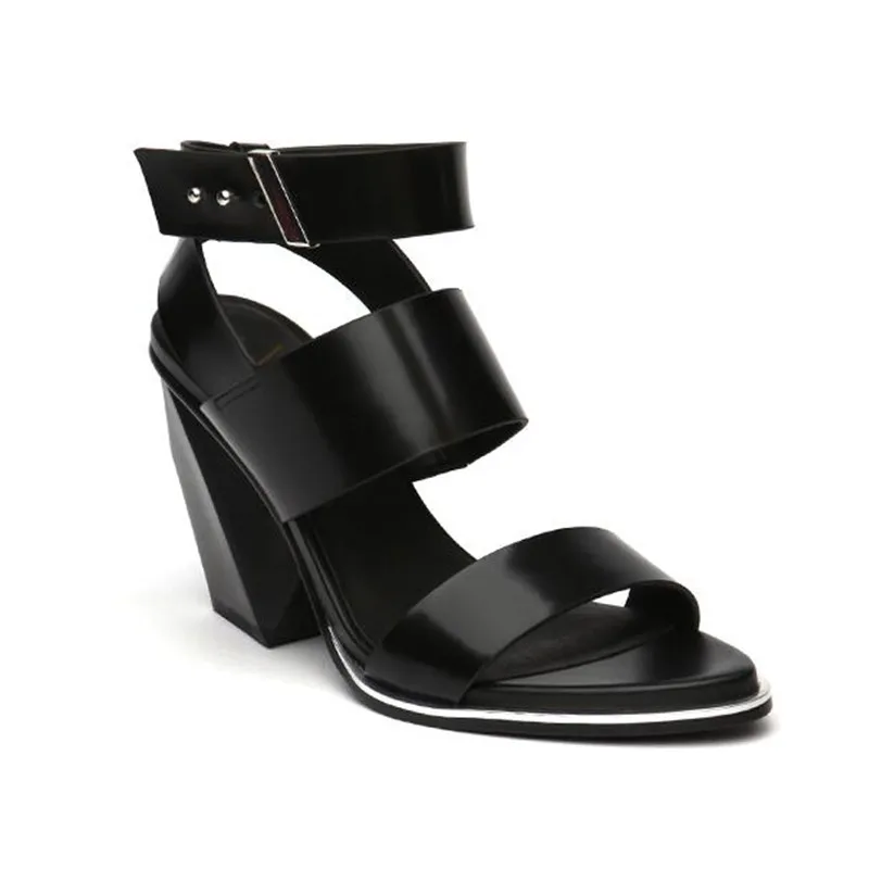 JADYROSE/женские сандалии-гладиаторы на платформе 9 см; летние туфли на высоком квадратном каблуке; женские пляжные сандалии из натуральной кожи; Femme;