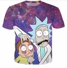 Women/Mens t shirt Psychedelic Galaxy Rick and Morty Short Sleeves 3D Print T-Shirt Summer Clothes Tops Tees Plus S-5XL R1435