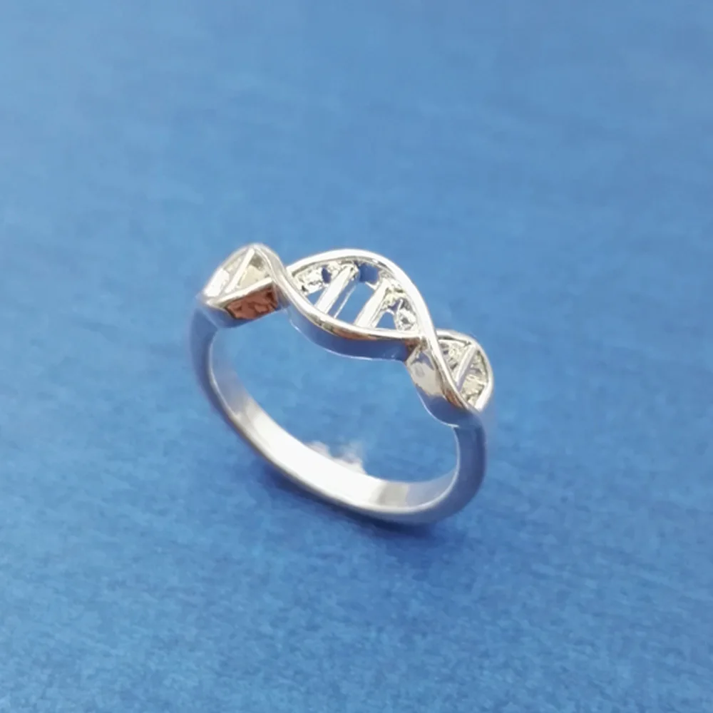 1pcs Science Biology Helix Chemistry Teacher Geek Geekery Genetics Ring DNA Ring Graduation Gift DNA Jewellery