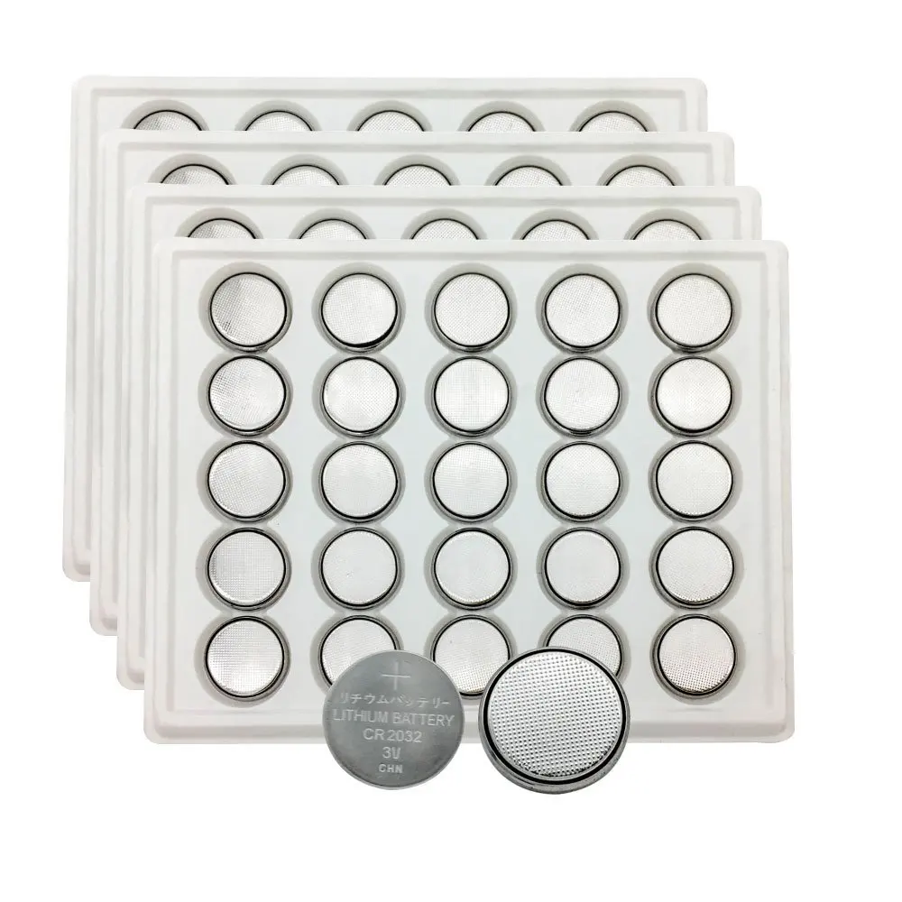 

MJKAA 100Pcs CR2032 Button Cell Battery 3.0V 2032 Batteries DL2032 KCR2032 5004LC ECR2032