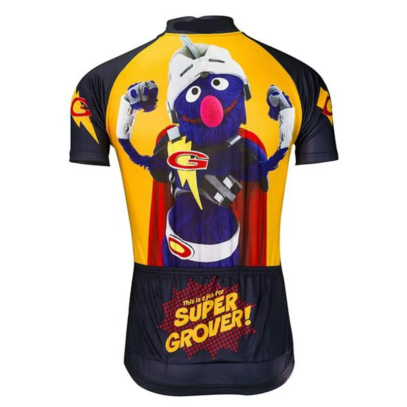 Супер Гровер человек Велоспорт трикотаж летние шорты рукавом горный велосипед
