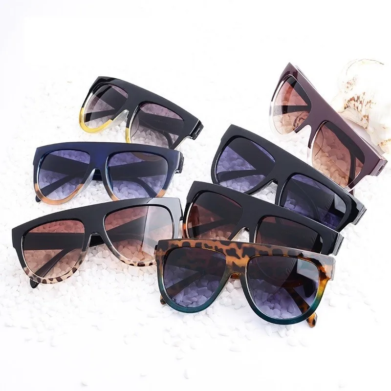 

Flat Top Oversized Square Sunglasses Women Gradient 2019 Summer Style Classic Women Sun Glasses Female Big Square Eyewear UV400