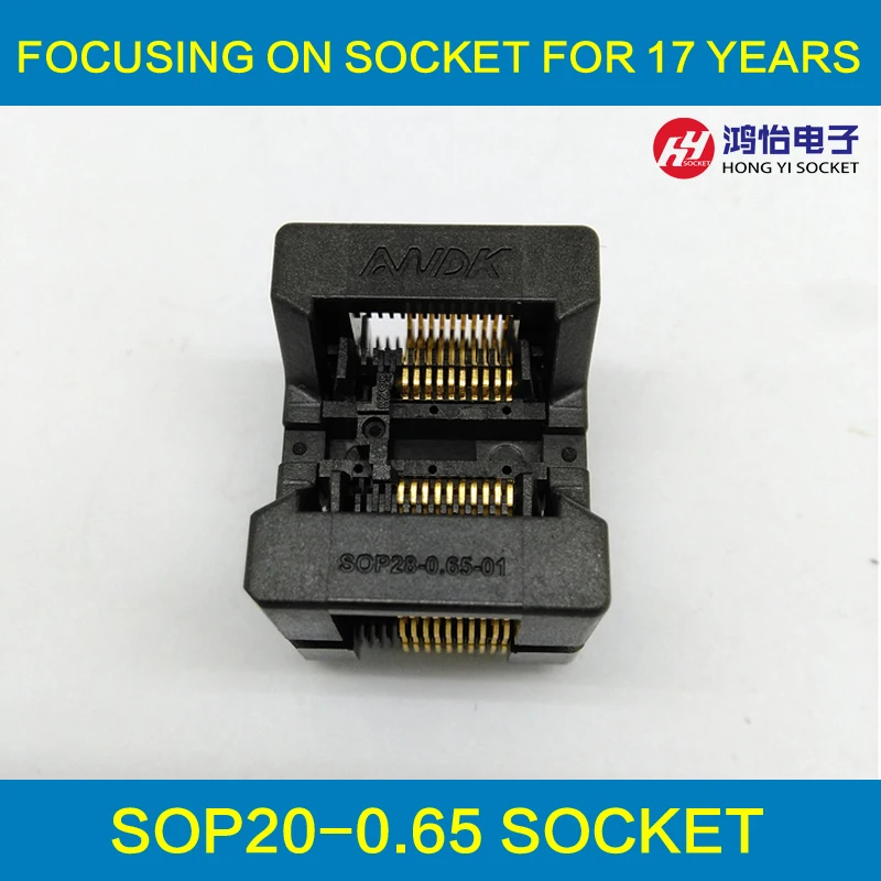 

SSOP20 TSSOP20 Burn in Socket OTS-28-0.65-01 Chip Test Socket Programming Socket Bounce Socket Adapter Connector