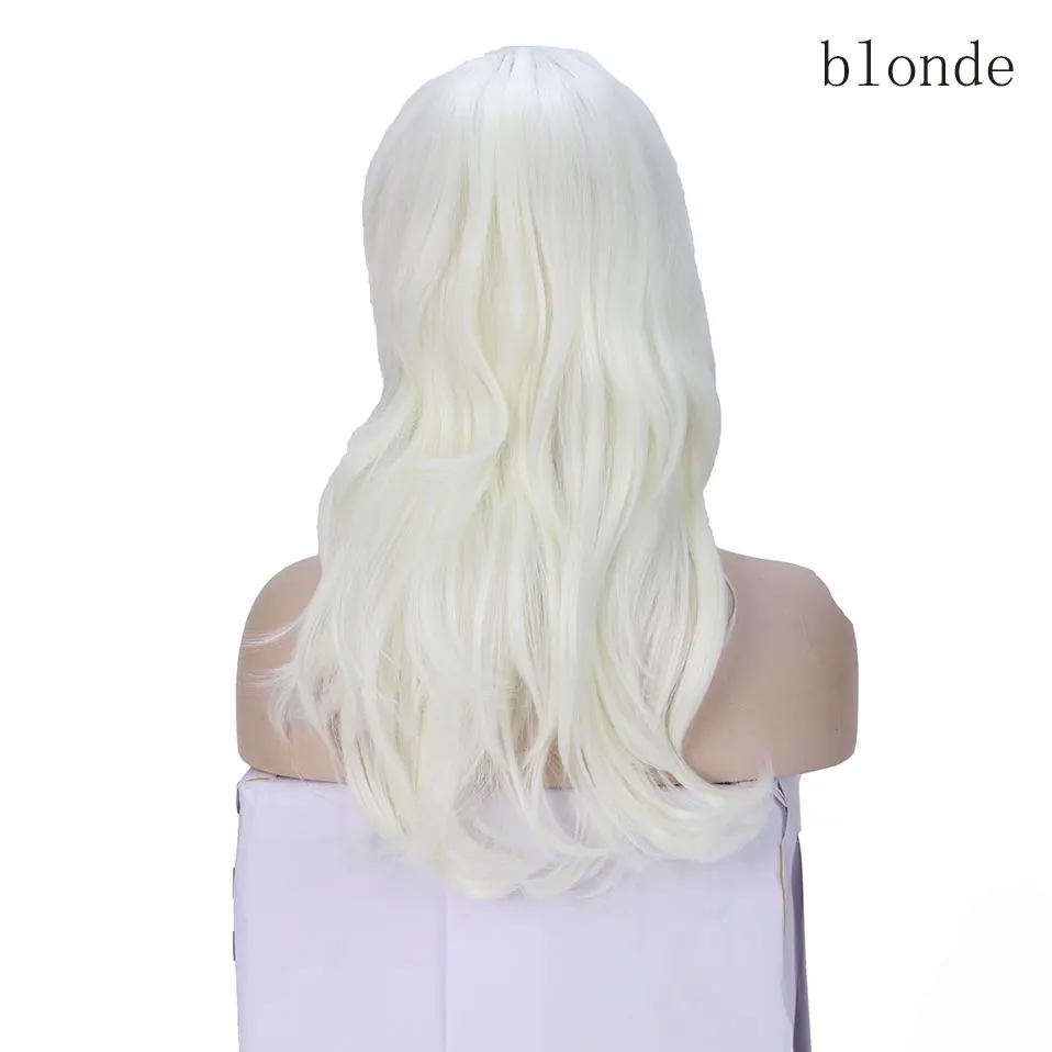 SNOILITE 56 см свободная волна парик для косплея Синий Красный Боун серый фиолетовый парик для женщин синтетический парик косплей для Рождества - Цвет: blonde