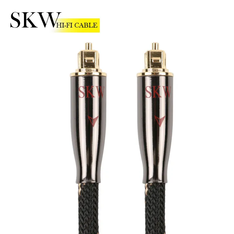 

SKW Digital Audio Optical Fiber Cable Toslink To Toslink 1M,1.5M,2M,3M,5M,8M,10M,15M For Blue-ray TV CD DVD Player Xbox 360 PS3