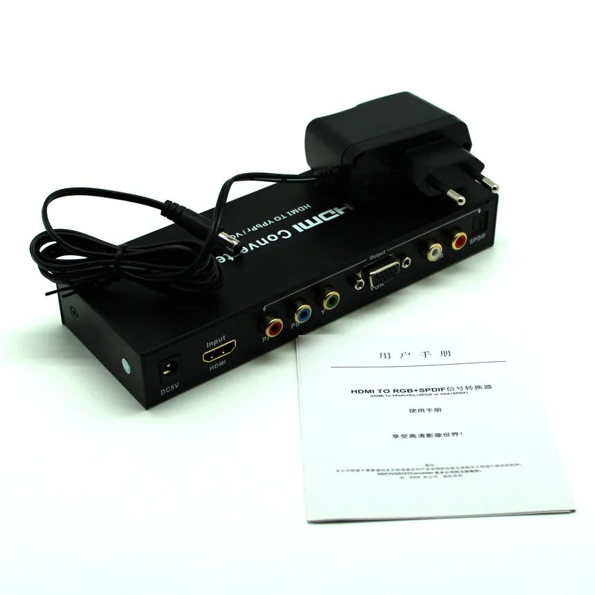 High quality HDMI to VGA+YPbPr with SPDIF Analog Converter HDMI to