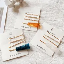 1 комплект, Модный популярный корейский стиль, жемчуг, необычный ацетат, челка, заколка для волос для женщин, заколки для волос для девочек, пряди на клипсах, инструмент для укладки