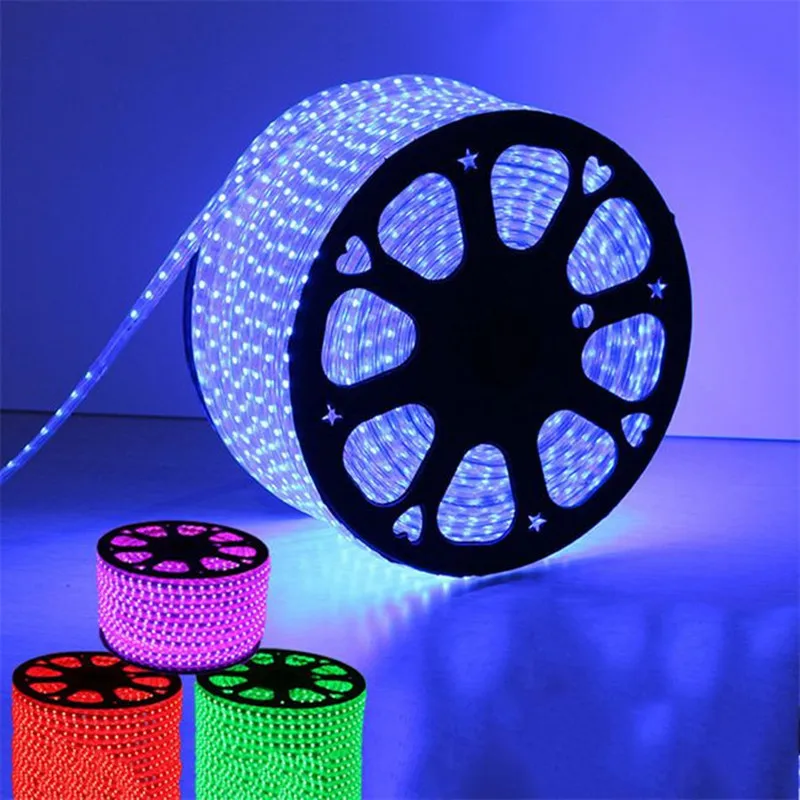 #cheap 100meters 110v 220v Flexible Led Strip Light 5050 60leds m Waterproof Ip68 Indoor Outdoor Decorative Rope Light