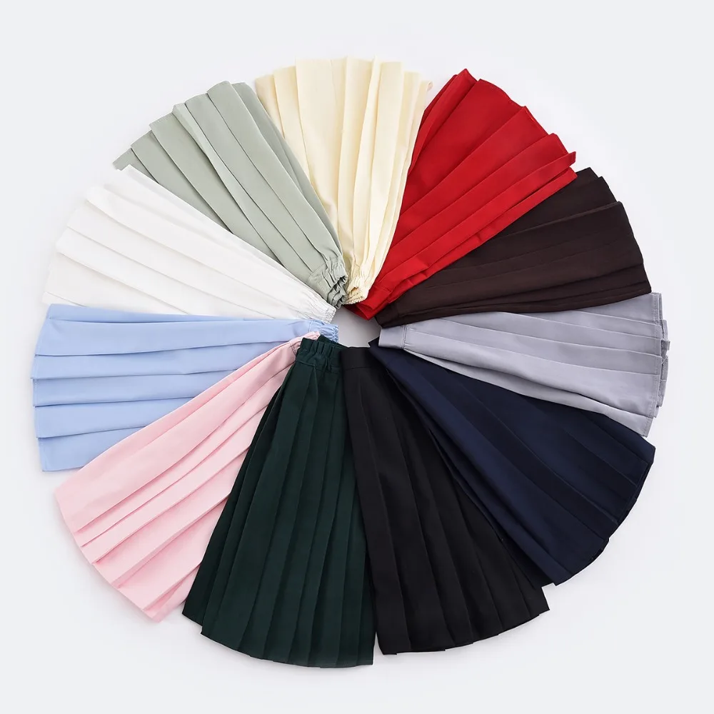 

UPHYD 2018 New High Waist Pleated Skirts Harajuku Skirts A-line Sailor Skirt Plus Size Japanese School Uniform