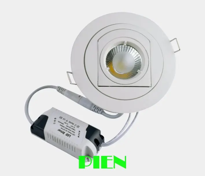 Регулируемый потолочный светодиодный 10 Вт COB gimable вращения лампада встроенный светильник для магазина одежды 85 V-265 V, 1 шт