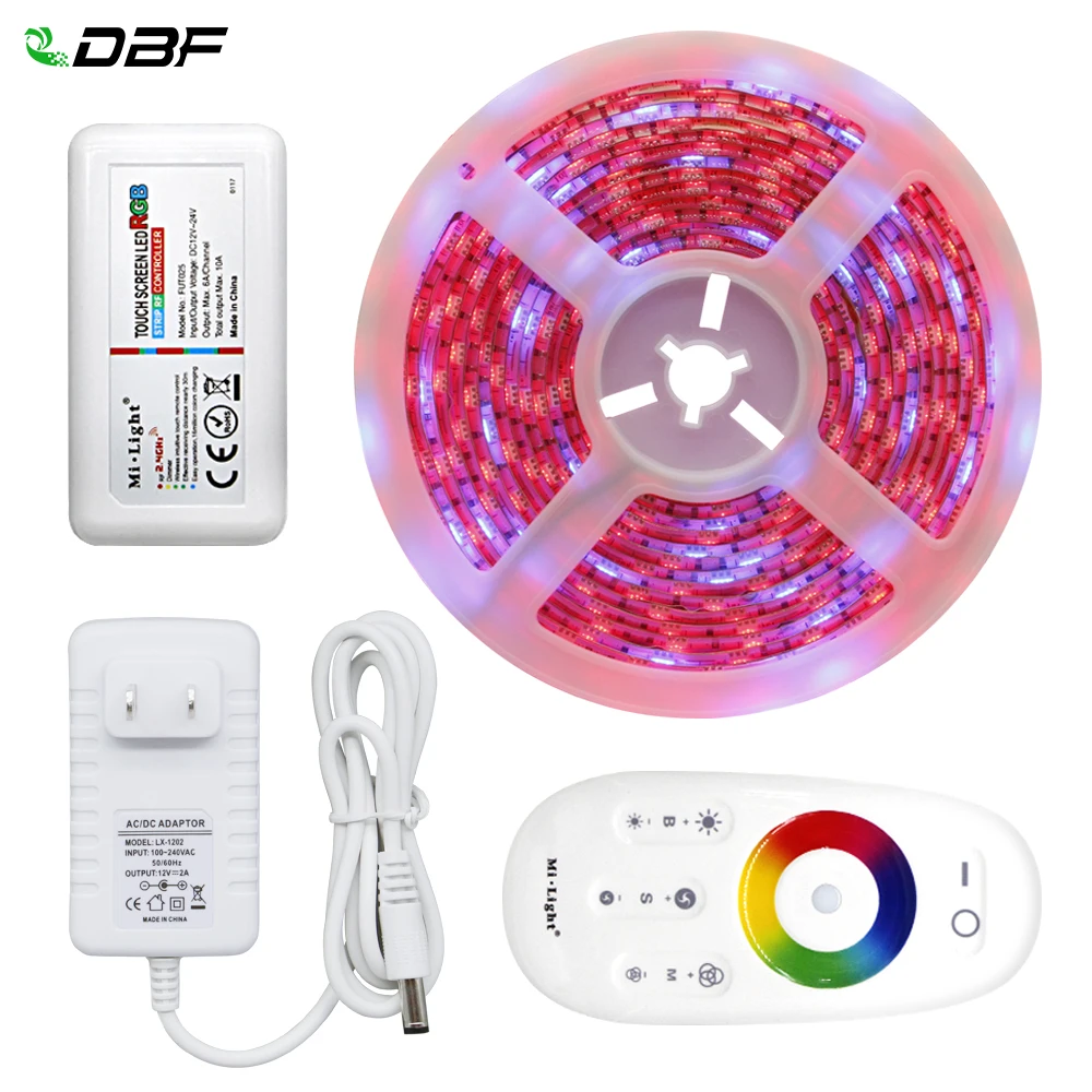 

[DBF]5050 LED Strip RGB / RGBW / RGBWW 5M 300LEDs Neon Tape Light + 2.4G Remote Controller + DC 12V 3A Power Adapter