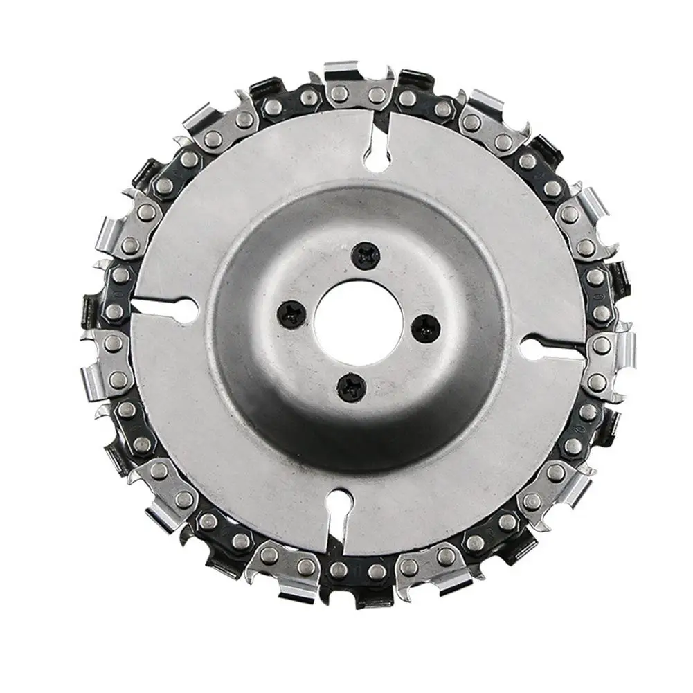 

4 Inch Multi-Functional Chain Grinder Chain Saws Disc Woodworking Chain Plate Tool Wood Carving Disc Angle Grinding Tool
