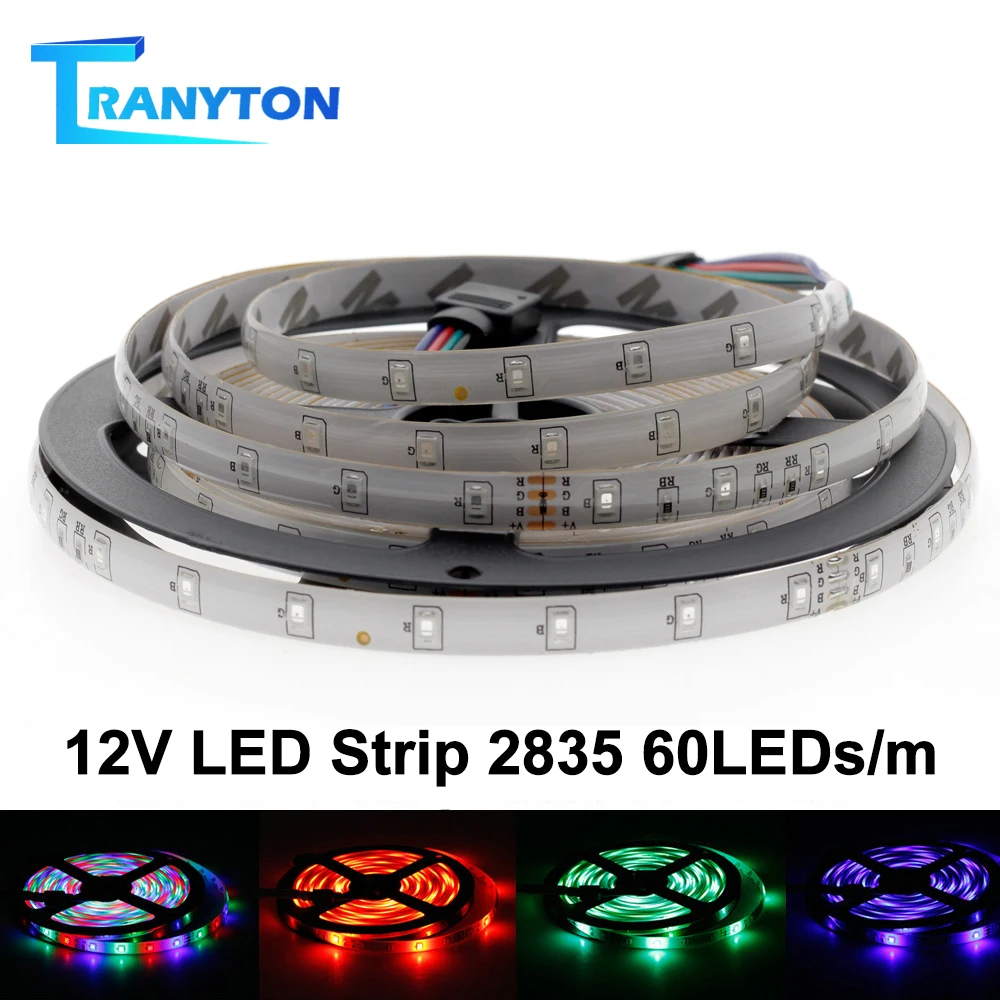 #cheap LED Strip 5050 2835 DC12V Flexible LED Light Tape 60LEDs M White Warm White Blue Green Red Waterproof RGB LED Strip 5M