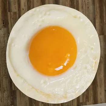 

Comfortable Food Creation Poached Egg Blanket Perfect Round Tortilla Beach Towel Bath Towel Modern Decorative