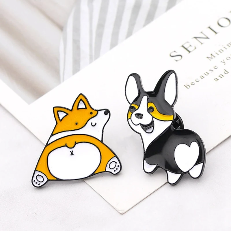 Lovely Shiba Inu love Valentine/'s Day gift BROOCH BADGE bag accessories Medal