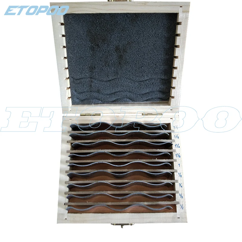 18pcs 9 pairs of wavy British parallel iron