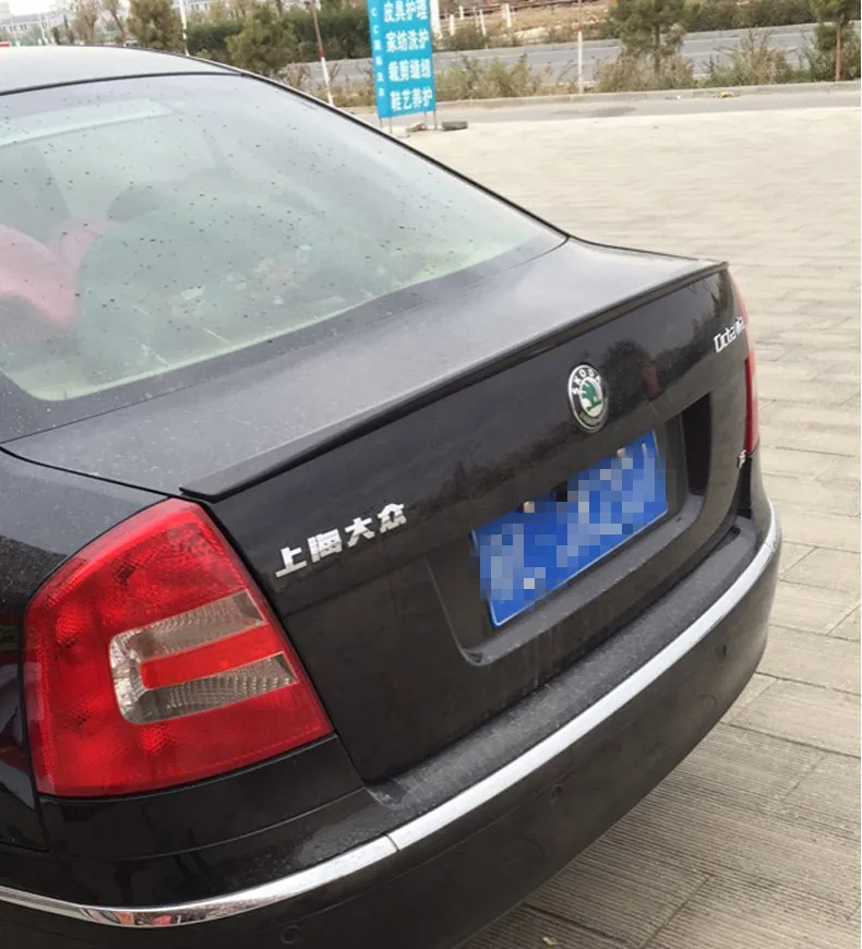 Для Octavia спойлер 2006 2013 Skoda ACKyw ABS пластик Материал заднее крыло автомобиля Цвет