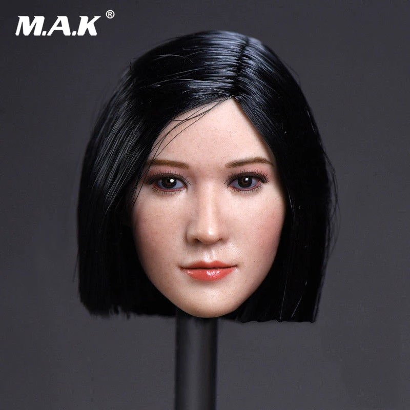 

TOYS 1/6 Short Hair Straight Star Head Sculpt Carved Model Fit 12" PH Female pale Colo Body Action Figure Doll