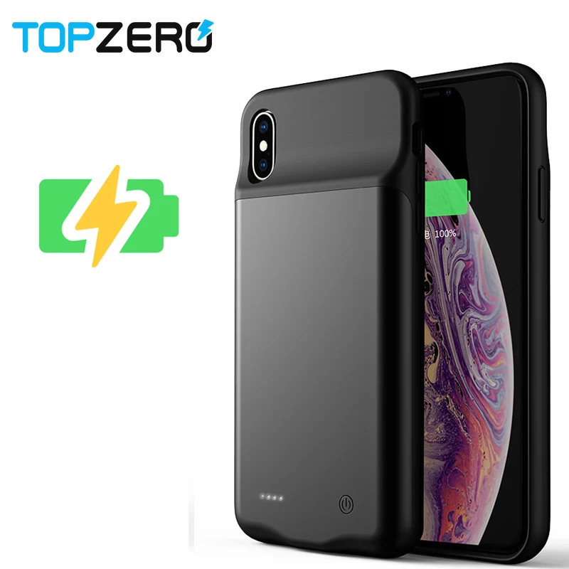 Kopen TOPZERO Batterij Oplader Voor iphone XS MAX XR X Met Magnetische Aantrekkingskracht Audio Functie Batterij Case voor iPhone X XR XS Max