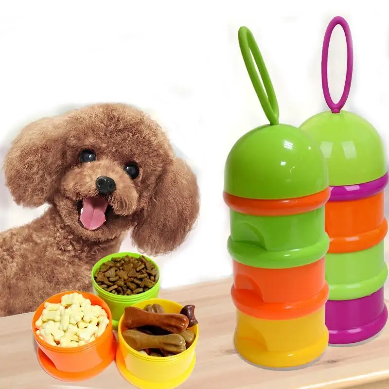 Dog Food Container Storage For Dogs Cat Feed Box Puppy Snacks Bowl