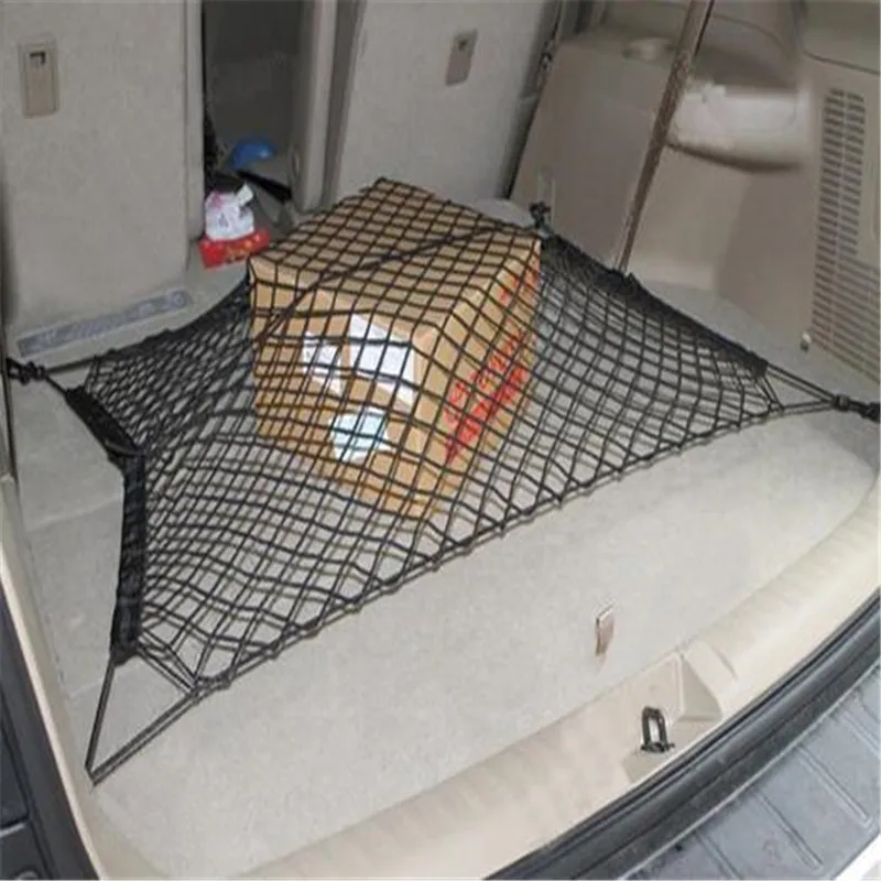 

1 X Car 100cm x 70cm ,70cm x 70cm Nylon Trunk Net Luggage Storage Organizer Bag Rear Tail Mesh Network For Stowing Tidying