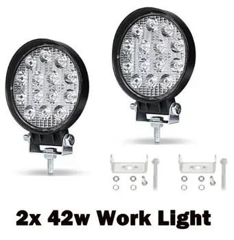 

4 inch 42W Square LED Work Light Spotlight 48W LED Light Bar For 4x4 Offroad ATV UTV Truck Tractor Motorcycle Fog lights