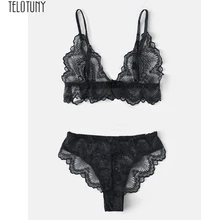 TELOTUNY dames sous-vêtements femmes soutien-gorge Sexy Lingerie sous-pantalon festonné garniture dentelle Lingerie nœud papillon nuisette mode chaude nouveau JAN22