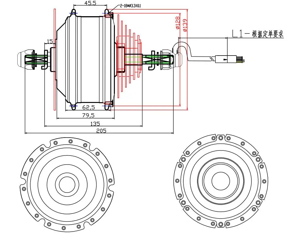 Discount BOLLFIT 36V 350W Front Rear Rotate Motor Green Pedel MXUS 28Km/h  High Speed Brushless Gear Hub Motor E-bike Motor Front Wheel 5