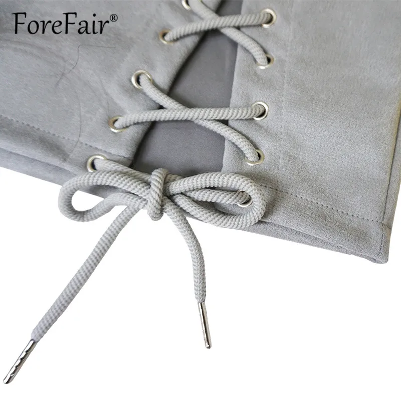 Женская замшевая юбка Forefair черная винтажная мини трапециевидной формы на