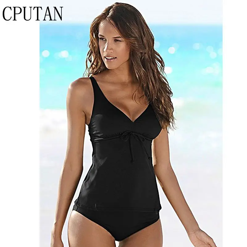 2019 Swimwear Women Tankini Set Plus Size Two Piece Vintage Floral Swimsuit Push Up High Waist Sport Bathing Suit Beach Wear XXL