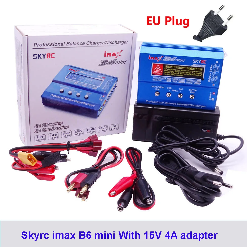 SKYRC IMAX B6 MINI Balance Charger Dis charger For RC Helicopter Re peak NIMH/NICD Aircraft + Power Adpater (опционально)