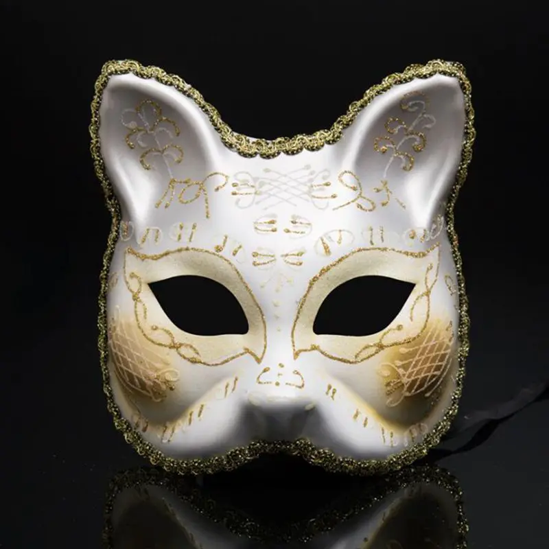 Венецианский шар маски верхняя половина лица Маскарадная маска тематическая вечеринка Хэллоуин Кошка Косплей детская маска танец Гримм CKI84