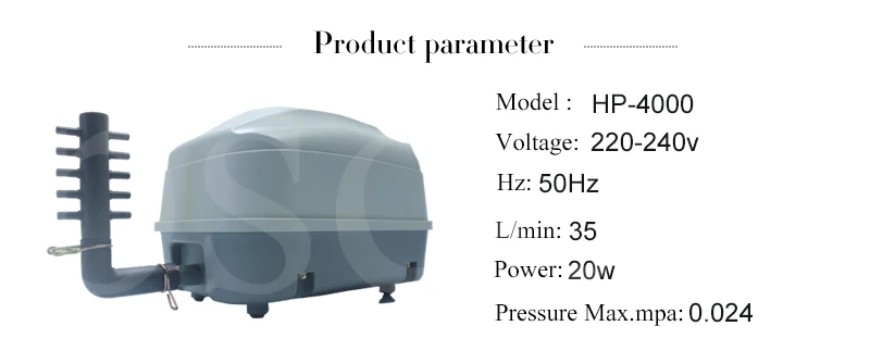 ATMAN hp 4000 hp 8000 hp 12000 большой поток для водоема кислородный насос для аквариума atman hp-4000 hp-8000 hp-12000 Ультра тихий кислородный насос для пруда - Цвет: HP-4000