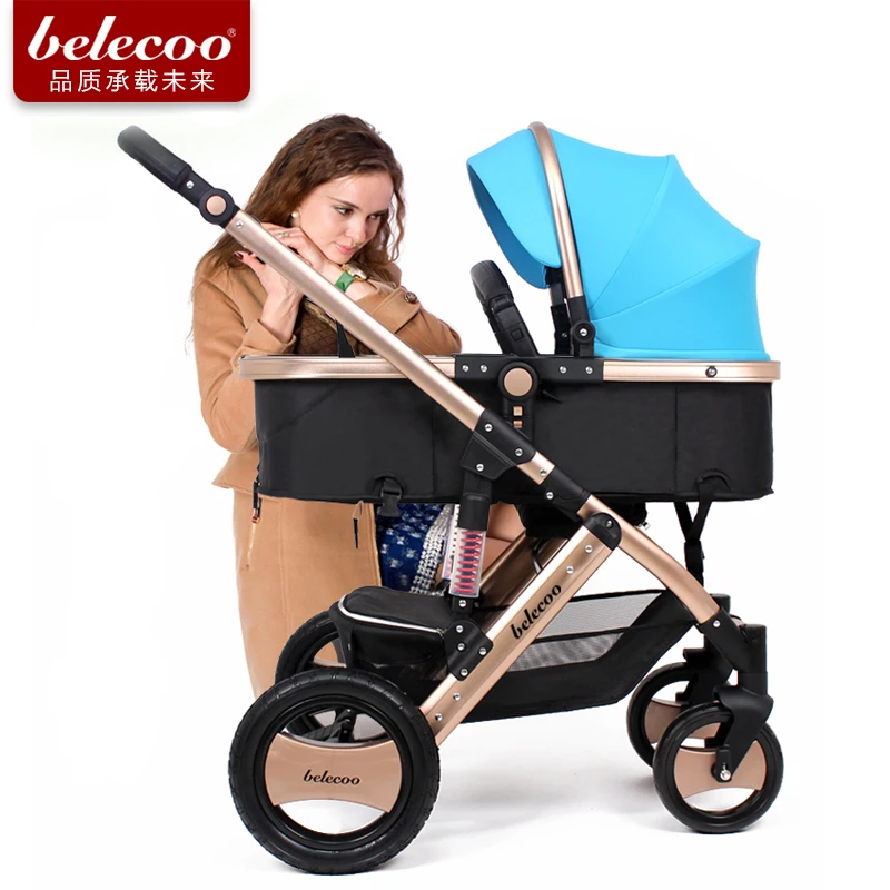 Beleco bebe детская коляска высокая посадка автомобиль Можно присесть две руки
