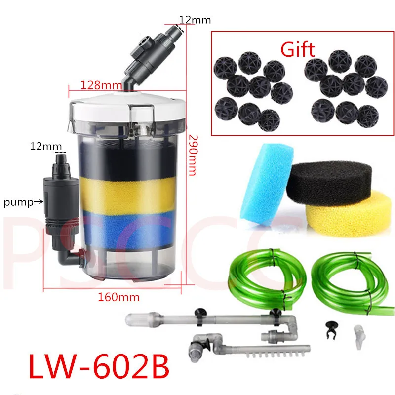 

SUNSUN HW-602 Mini Aquarium External Pre filter 1.5L HW-602 Filter Filtration Equipment External filter HW602B HW603B HW 602B