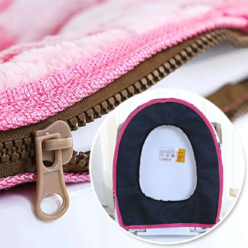 1PC Bathroom Warm Toilet Seat Cover Soft Flannel Washable Leather