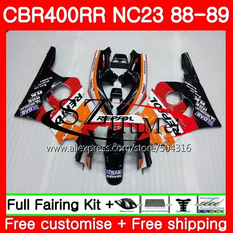 

NC23 For HONDA CBR400RR 88 89 90 91 92 93 121SH.18 NC29 CBR 400RR 400 CBR400 RR 1988 1989 1990 1991 1992 1993 Fairing Hot Repsol