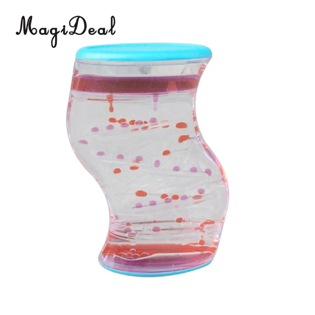 Novelty Floating Color Mix Oil Liquid Bubbler Motion Timer Hour Glass Home Office Desk Decoration Friends Gift Random Color