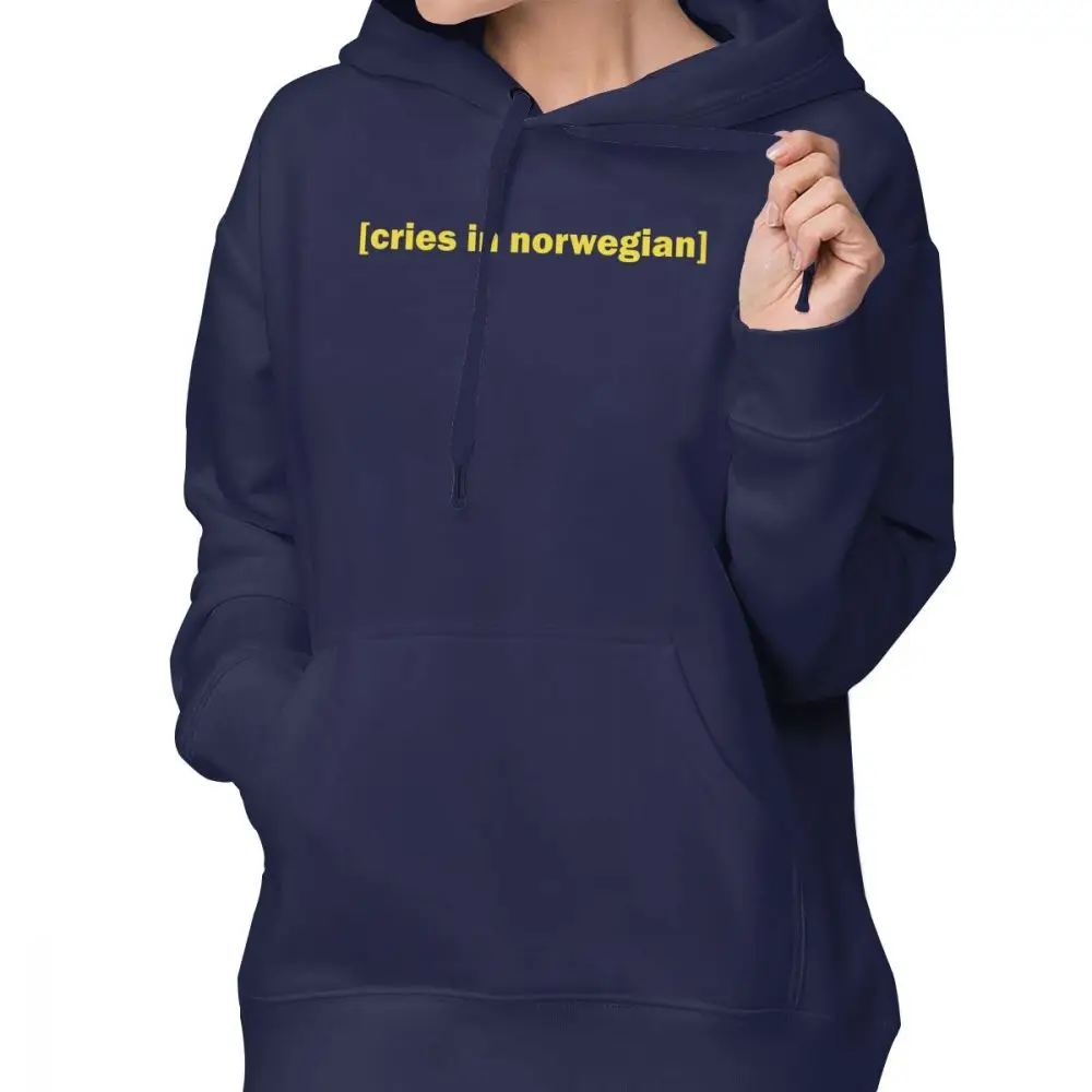 Noora худи крики в норвежском толстовки «skam» уличная одежда более размера толстовки женские с длинным рукавом хлопок серый пуловер толстовка с принтом - Цвет: Тёмно-синий