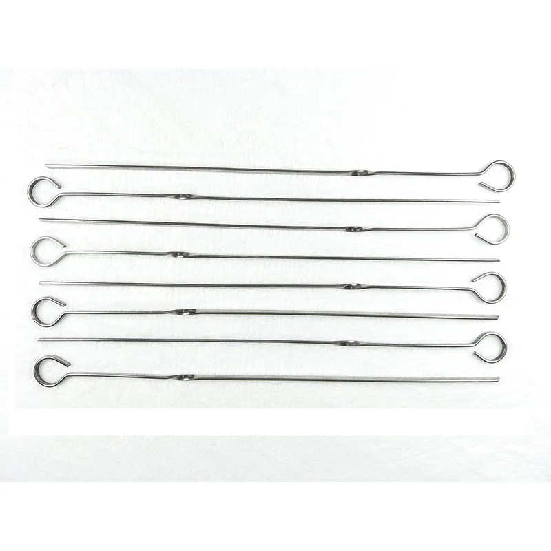 8pcs/Set 12.99''(33cm) BBQ Rack Skewer Handle Stainless Steel Skewers Barbecue Skewers Set Kebab Kebob Stick