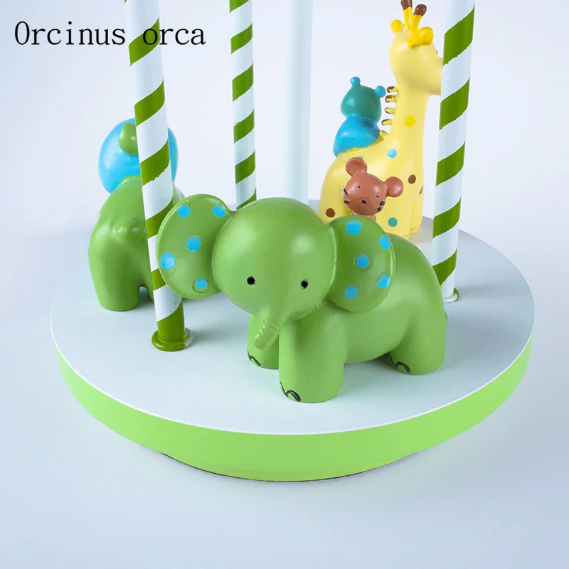Мультяшная креативная круглая настольная лампа merry go для мальчика девочки